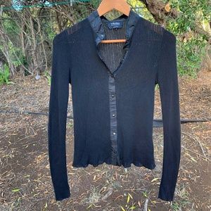 S Max Mara Ribbed Cardigan Sweater.